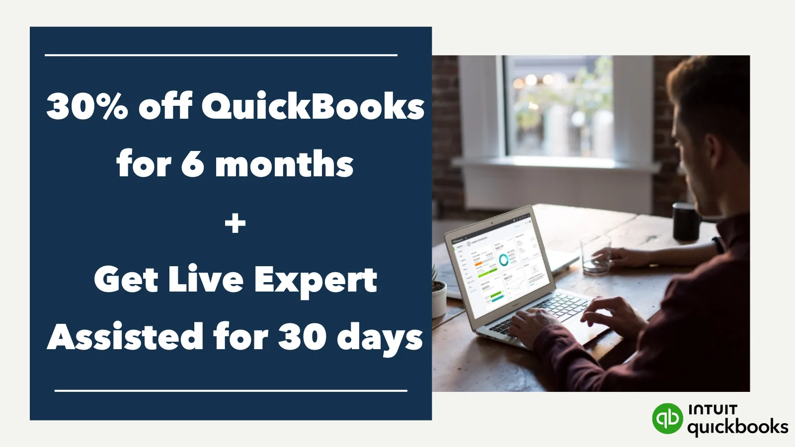 QuickBooks 30% discount for the first 6 months